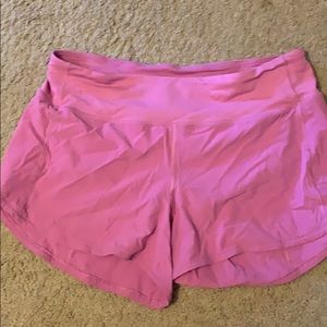 Lululemon speed up shorts pink with 4” inseam